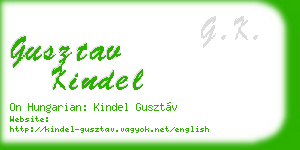 gusztav kindel business card